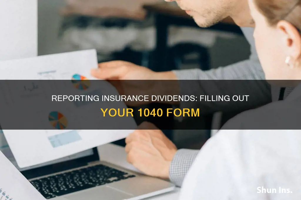 how to report insurance devidends on 1040 form