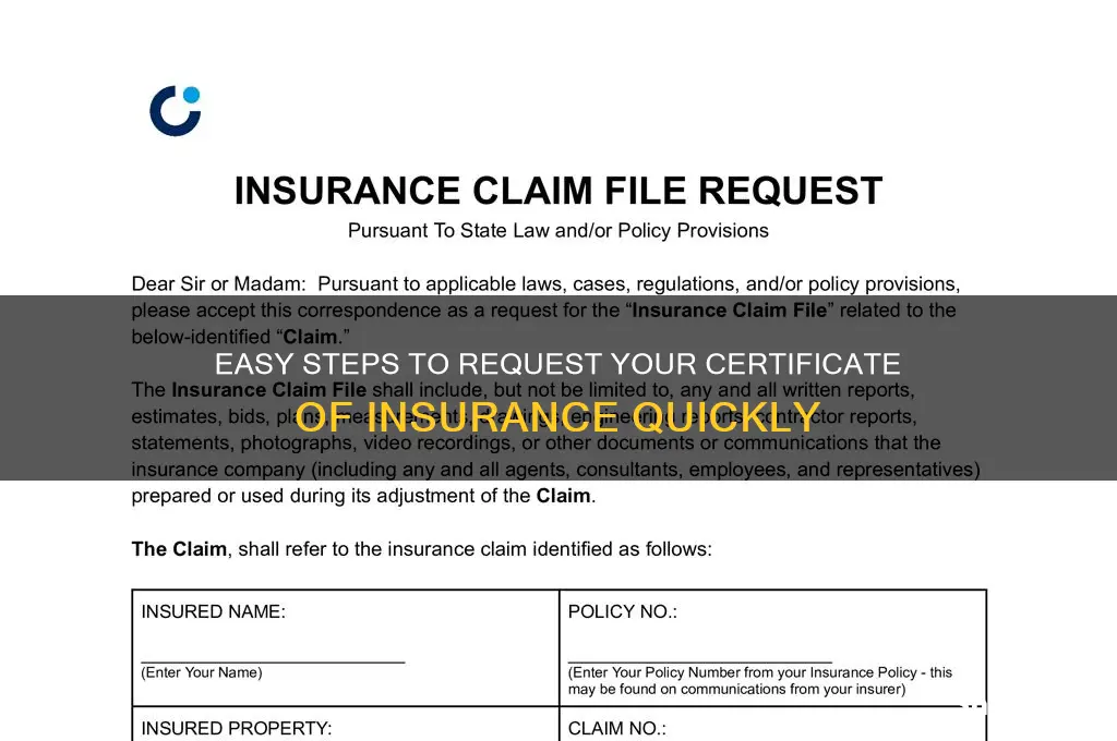 how to request a certificate of insurance