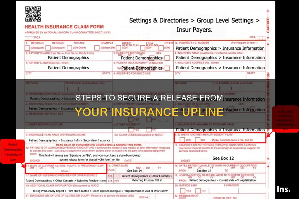 how to request a release from insurance upline