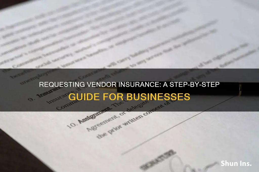 how to request insurance information from vendors