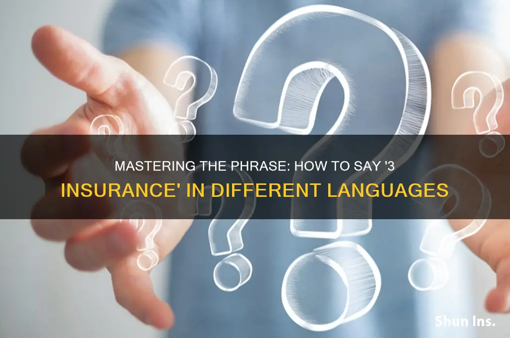 how to say 3 insurance