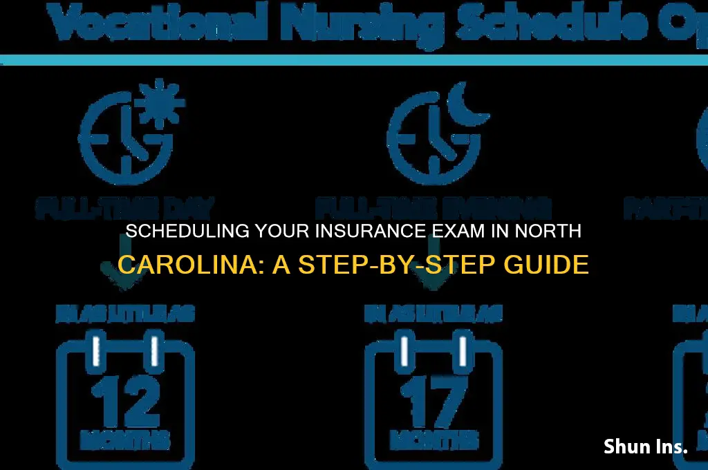how to schedule insurance exam in nc