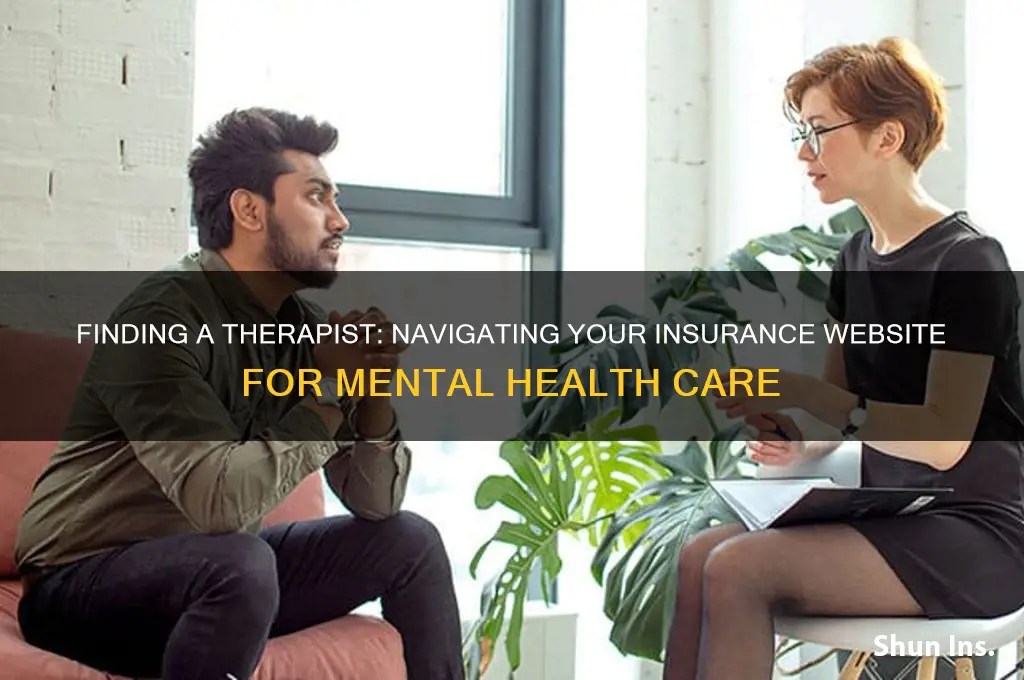 how to search for a therapist on your insurance website