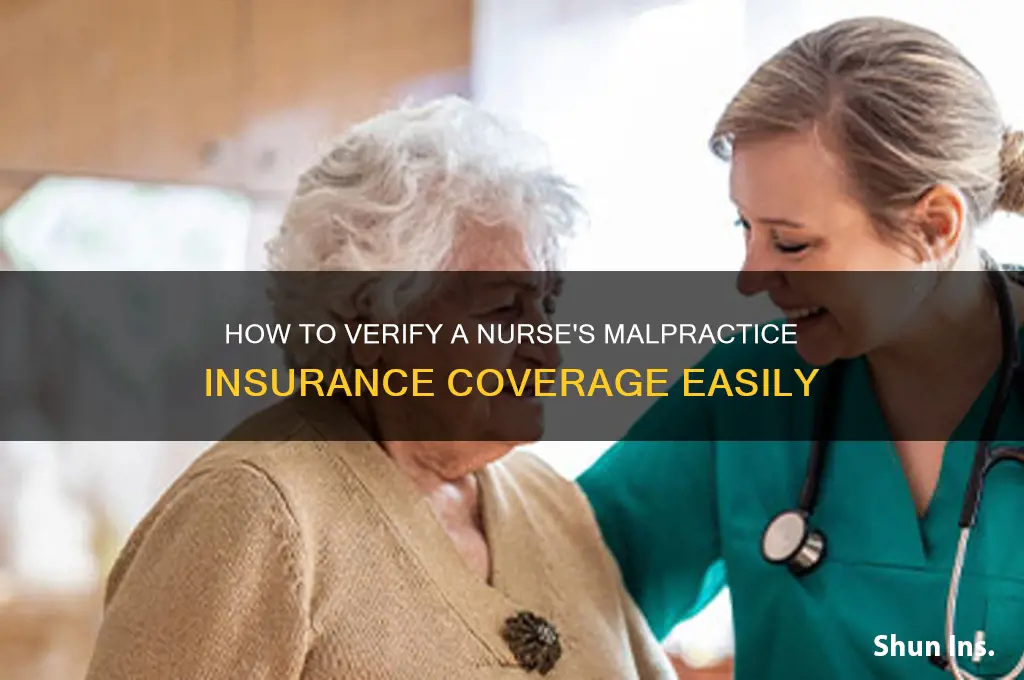 how to search if a nurse has malpractice insurance