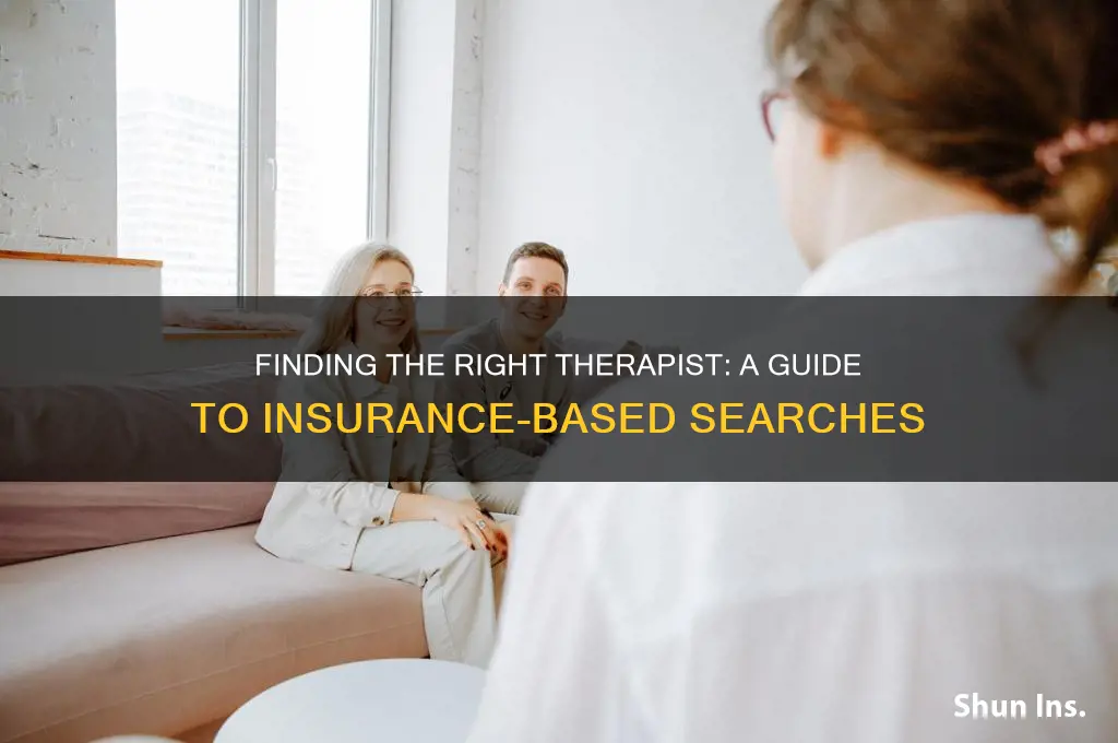 how to search therapist by insurance