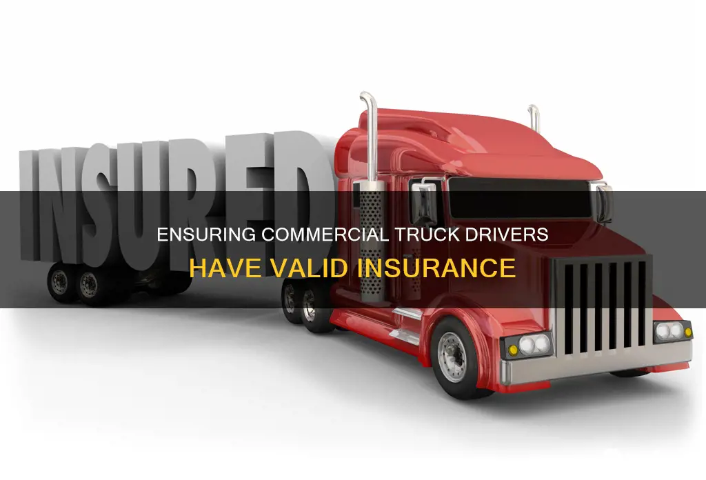 how to see if commercial truck driver has insurance