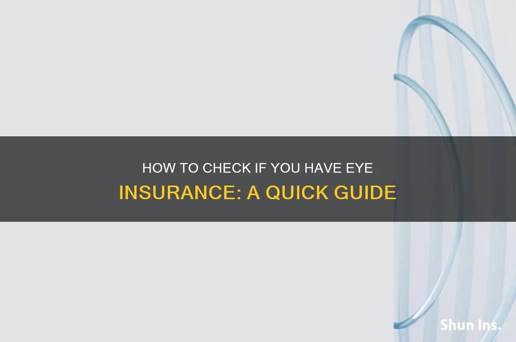 how to see if i have eye insurance