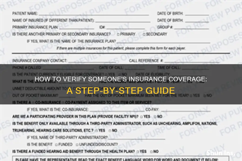 how to see if someone has insurance
