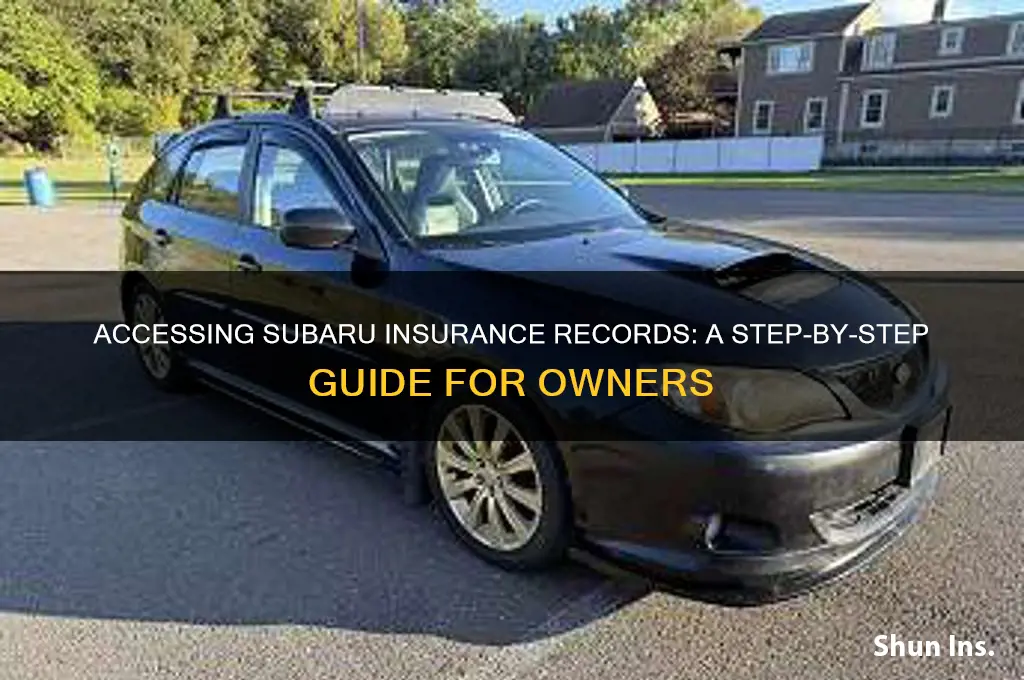 how to see insurance record of subaru