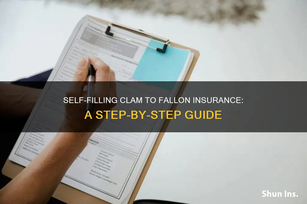 how to self fill clam to fallon insurance