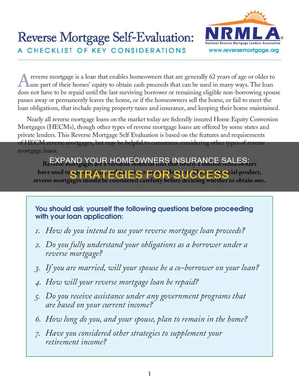how to sell more homeowners insurance