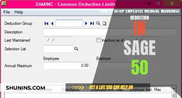 Setting Up Medical Insurance Deductions in Sage 50