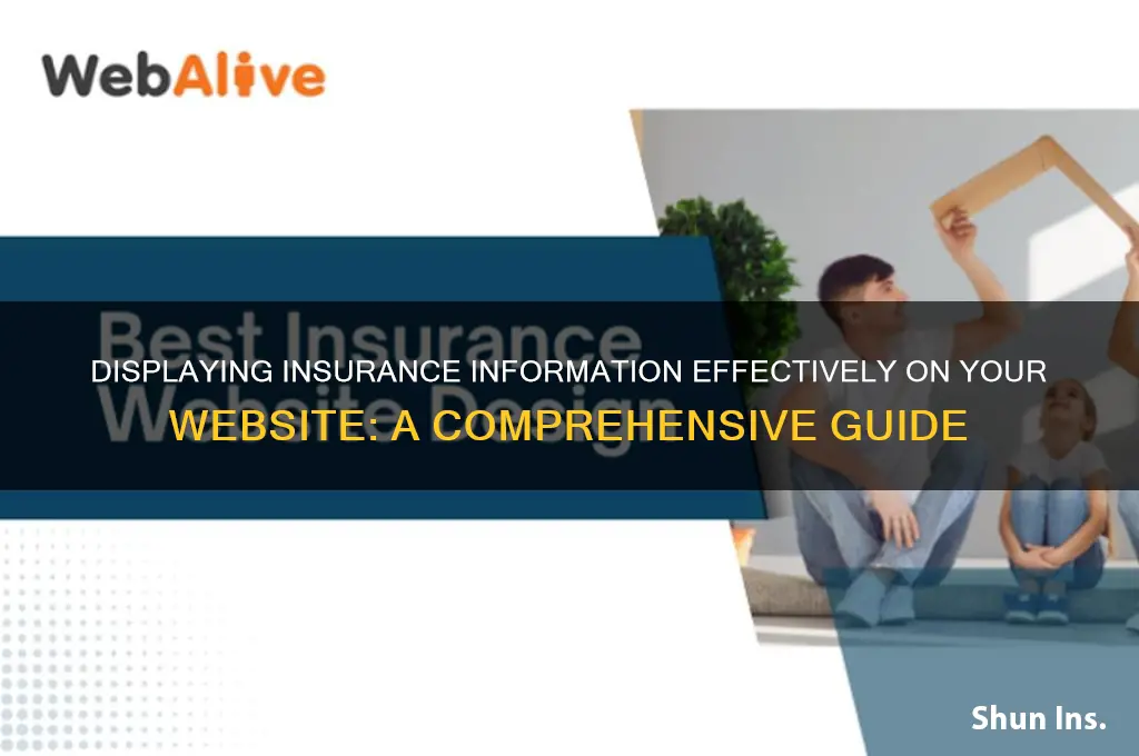 how to show insurance on a website