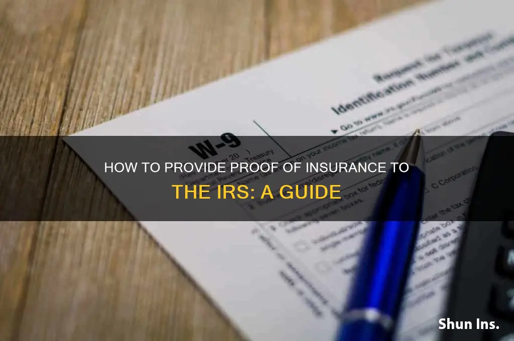 how to show proof of insurance to irs