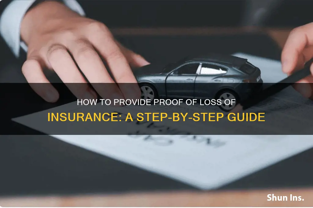 how to show proof of loss of insurance