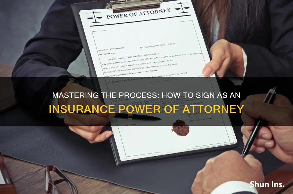how to sign as an insurance poa