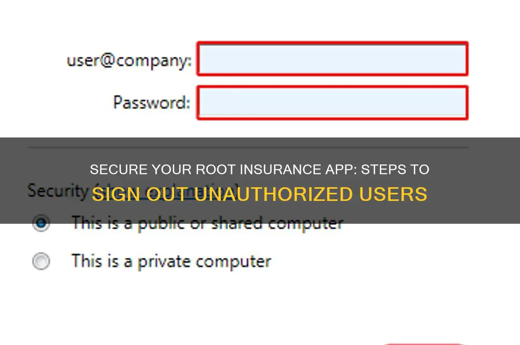 how to sign others out of your root insurance app
