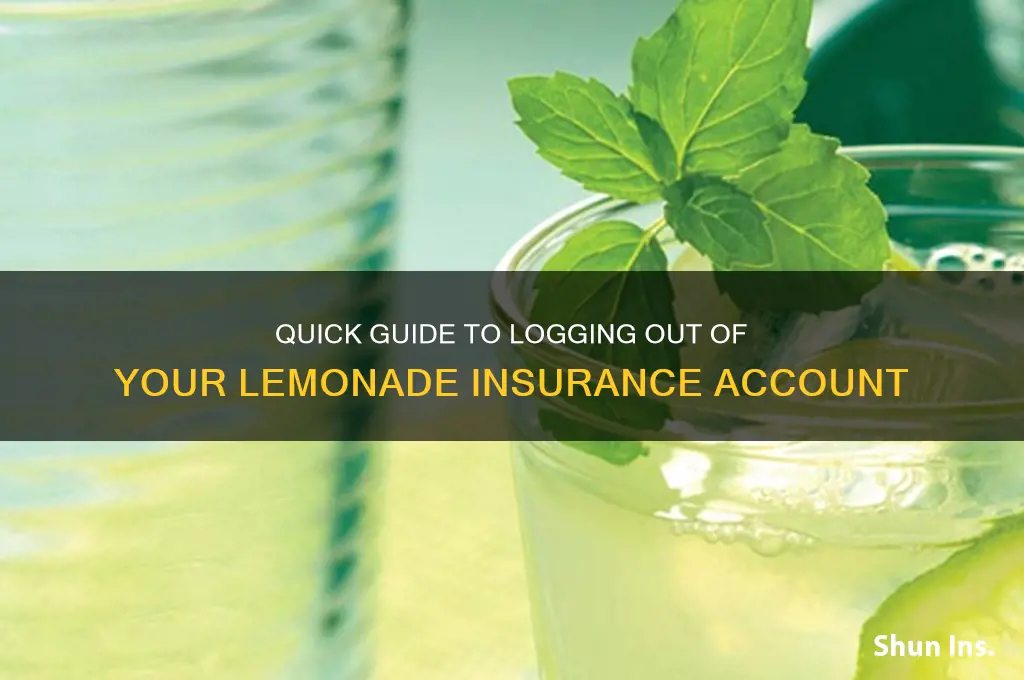 how to sign out of my lemonade insurance