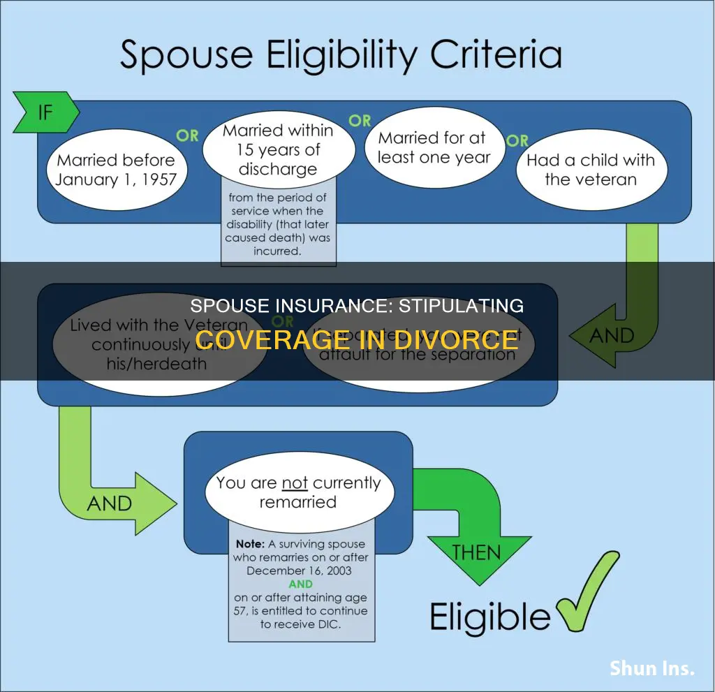 how to stipulate spouse to carry insurance decree