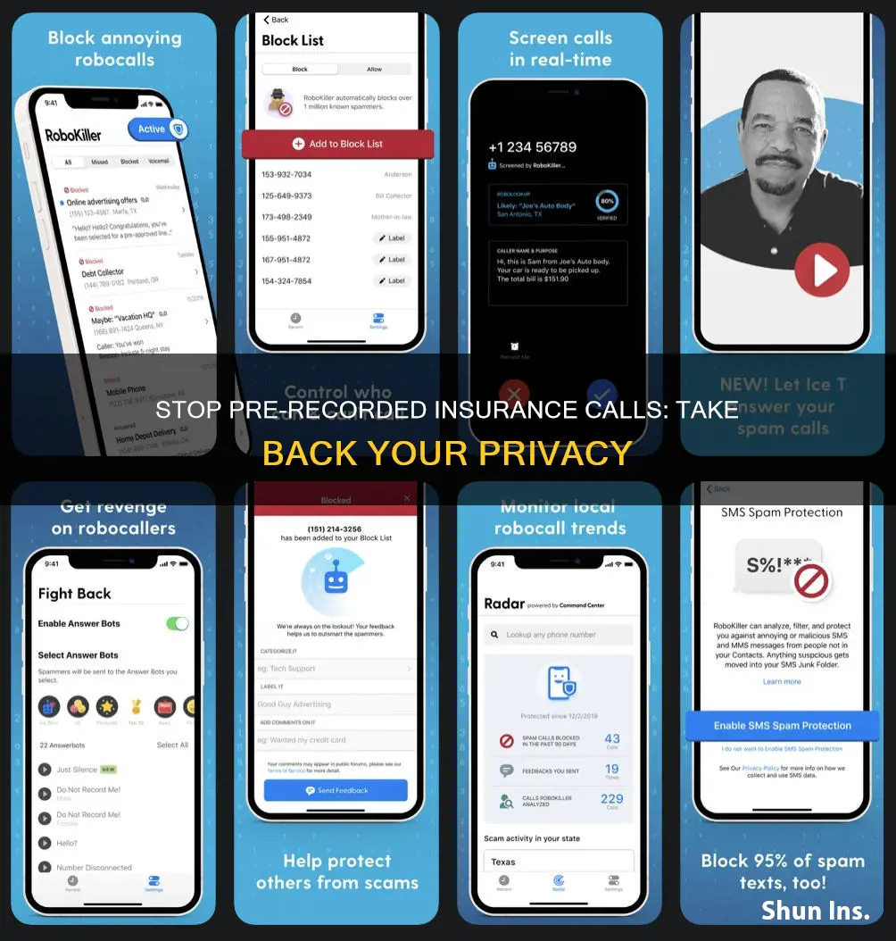 how to stop pre recorded insurance calls