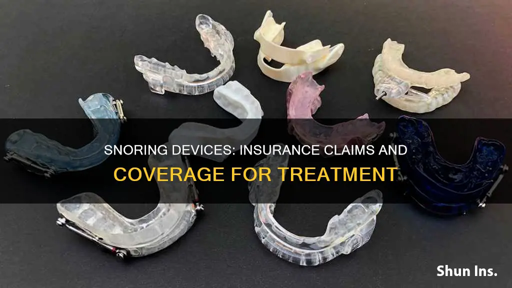 how to submit a snoring device through medical insurance