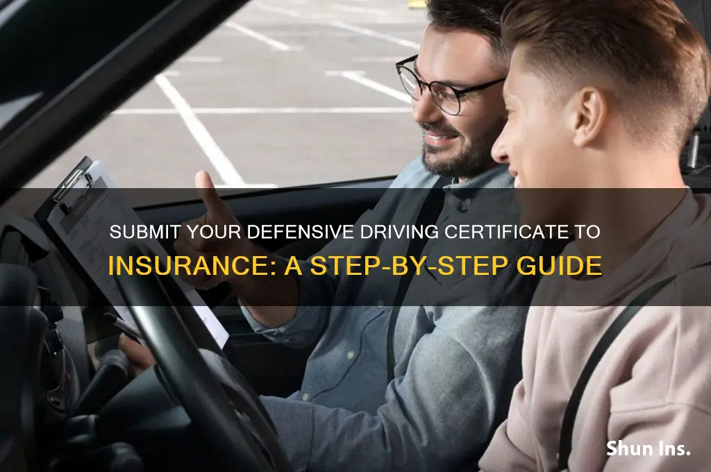how to submit defensive driving certificate to insurance