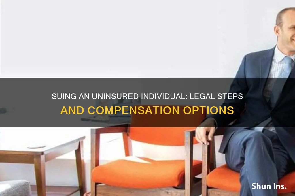 how to sue a person with no insurance
