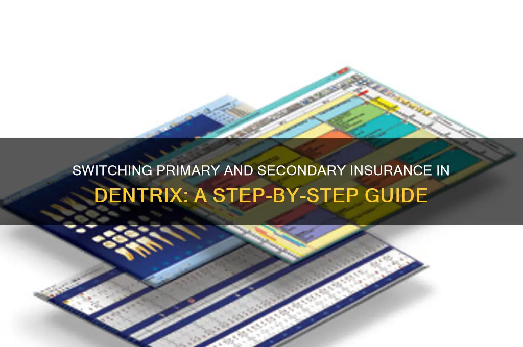 how to switch primary and secondary insurance in dentrix