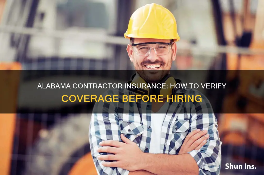how to tell if a contractor is insured in alabama
