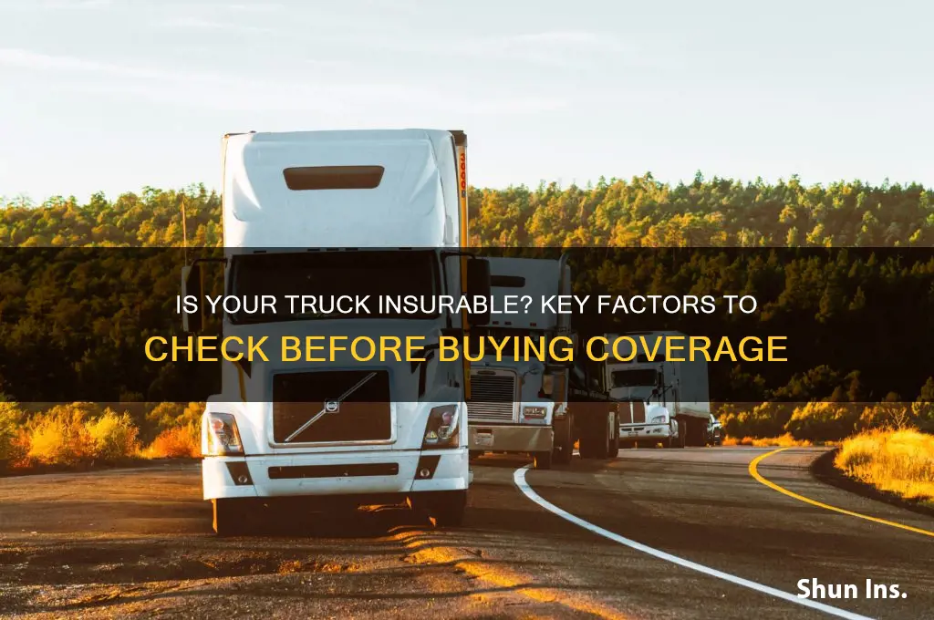 how to tell if a truck is insurable