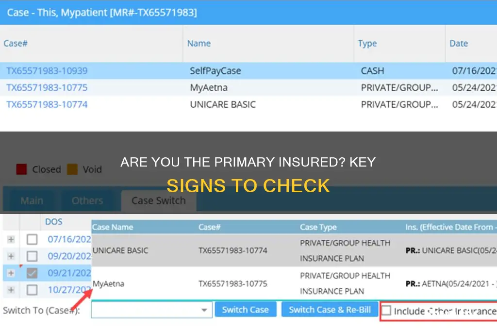how to tell if youre the primary on insurance