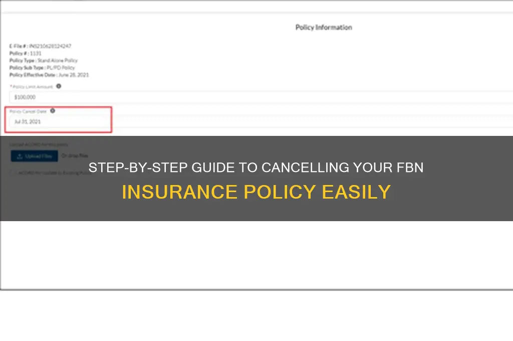 how to terminate fbn insurance