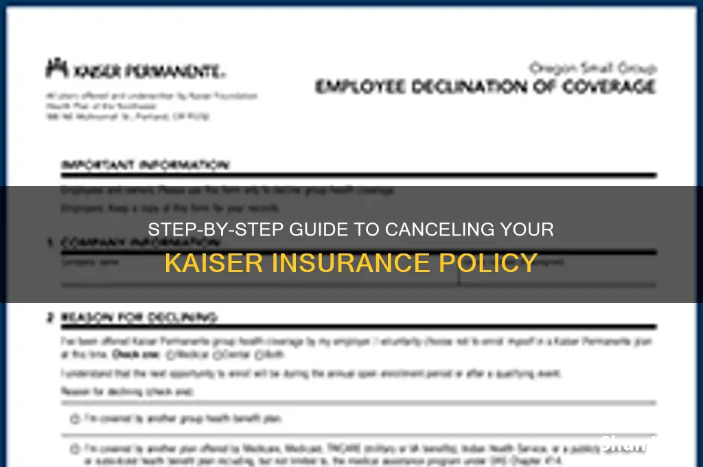 how to terminate kaiser insurance