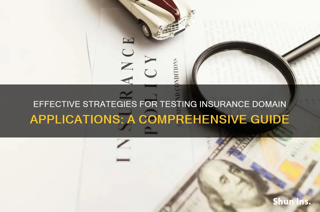 how to test insurance domain application