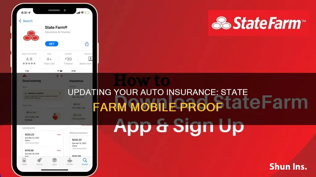 how to update auto insurance proof state farm mobile