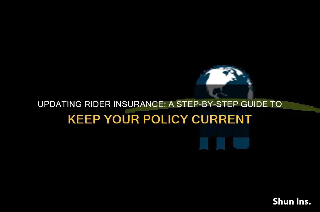 how to update info on rider insurance