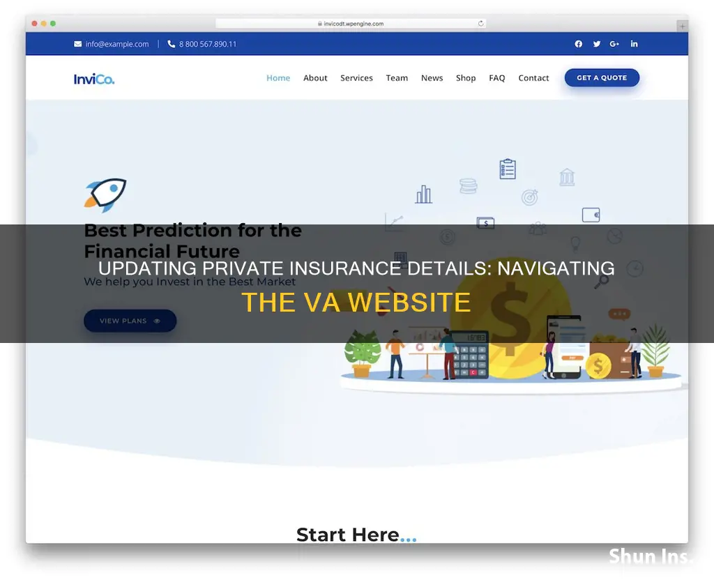 how to update private insurance on va website