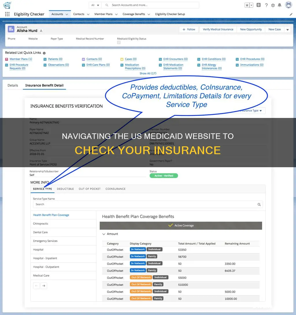 how to us medicaid website to check insurance