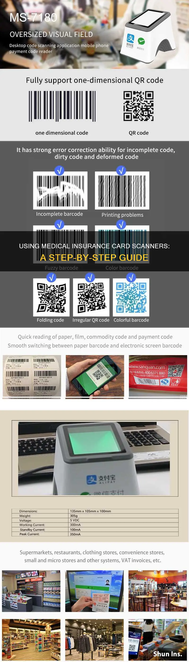 how to use a medical insurance cafd scanner