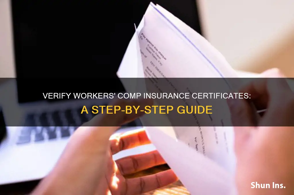 how to verify certiicate of workers comp insurance