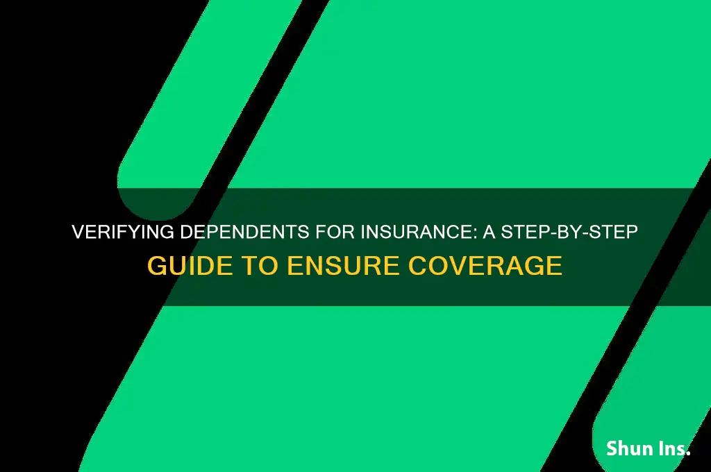 how to verify dependent for insurance