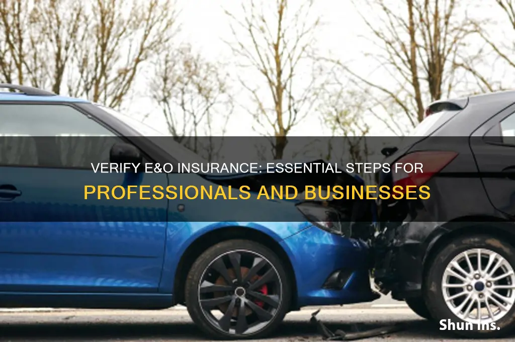 how to verify e and o insurance