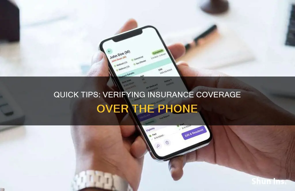 how to verify insurance over the phone