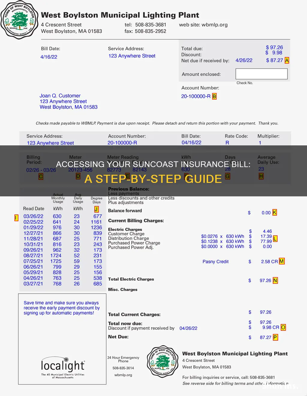 how to view my bill suncoast insurance