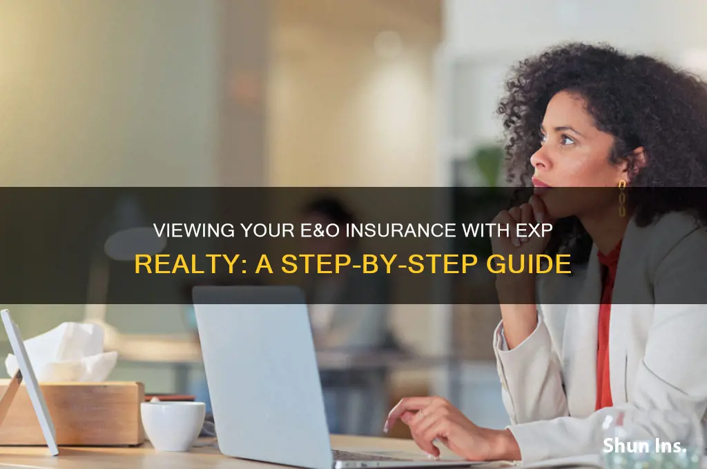 how to view your e&o insurance with exp realty