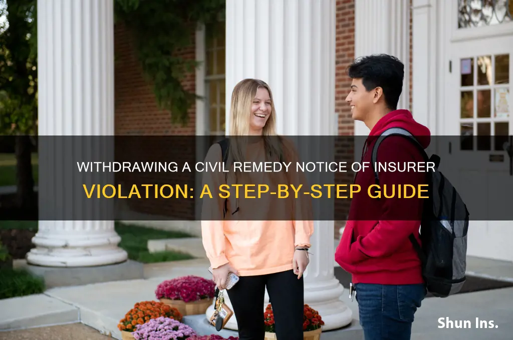 how to withdraw a civil remedy notice of insurer violation