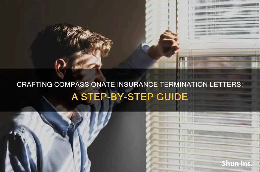 how to word insurance termination with person