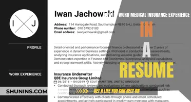 Highlighting Medical Insurance Expertise on Your Resume