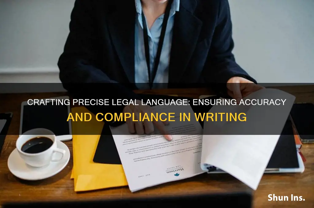 how to word to insure accuracy and legality