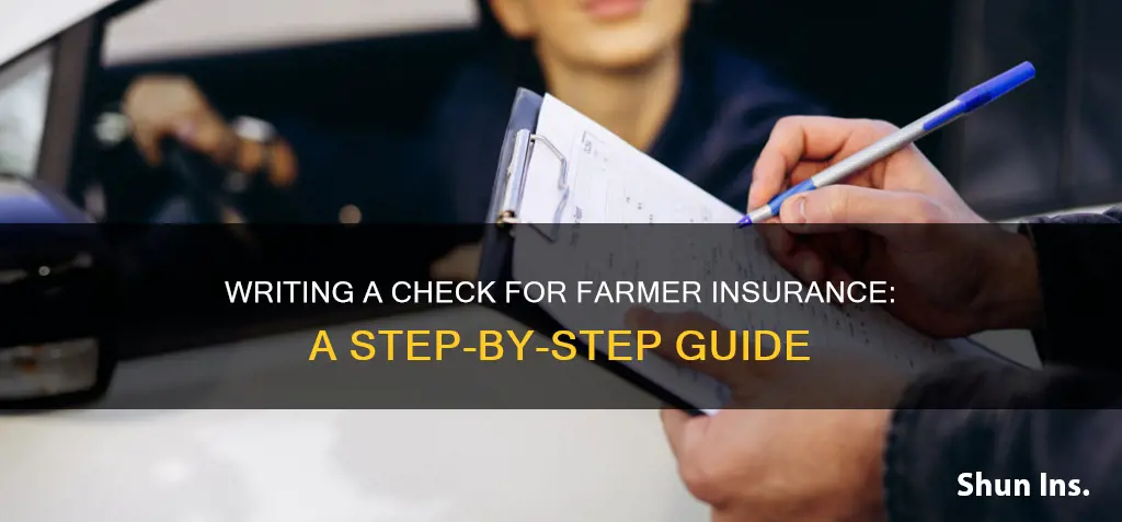 how to write a check for farmer insurance